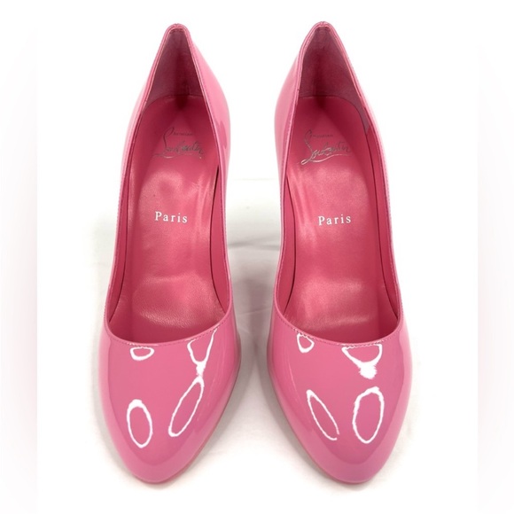 Christian Louboutin Dolly 100mm Barbie Pink Gummy Patent Leather Pumps 39.5 - Picture 4 of 11